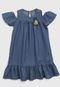 Vestido Elian Infantil Aplique Azul - Marca Elian