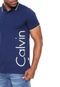 Camisa Polo Calvin Klein Jeans Estampada Azul - Marca Calvin Klein Jeans