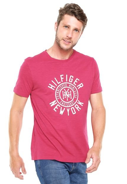 Camiseta Tommy Hilfiger Estampada Rosa - Marca Tommy Hilfiger