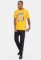 Camiseta Mitchell & Ness Masculina Los Angeles Lakers Wilt Chamberlain Amarela - Marca Mitchell & Ness