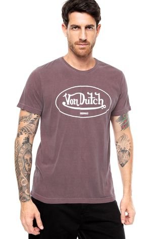 Camiseta Von Dutch Logo Vinho