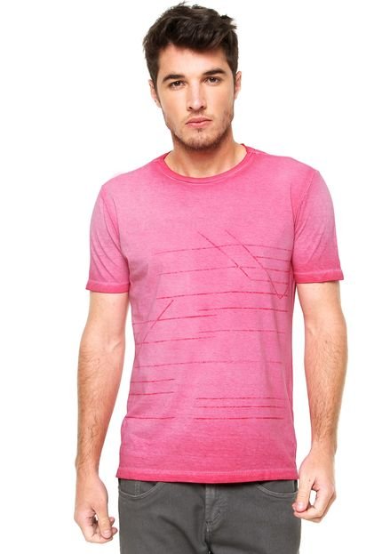 Camiseta Manga Curta Calvin Klein Jeans Baixo Relevo Rosa - Marca Calvin Klein Jeans