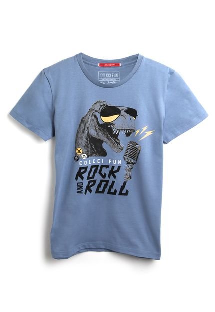 Camiseta Colcci Fun Menino Dinossauro Azul - Marca Colcci Fun