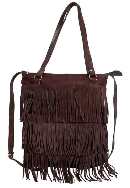 Bolsa FiveBlu Franjas Marrom - Marca FiveBlu