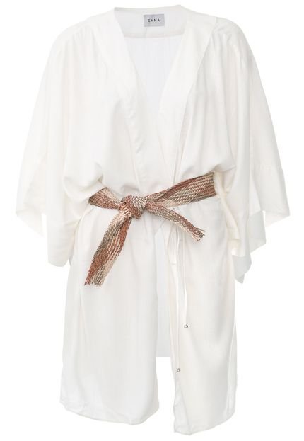 Kimono Enna Liso Off-White - Marca Enna