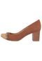 Scarpin Crysalis Salto Grosso Caramelo - Marca Crysalis