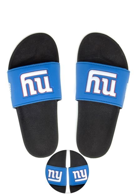 Chinelo Slide NFL New York Giants Azul/Preto - Marca NFL