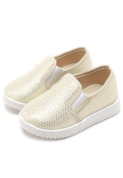 Slip On Tricae Lurex Dourado - Marca Tricae