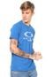 Camiseta Oakley Finger Print Logo Azul - Marca Oakley