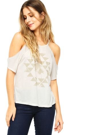 Blusa Ciganinha Rip Curl Desert Nights Bege