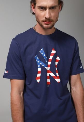 Camisa MLB New York Yankees New Era Azul-marinho T-shirt