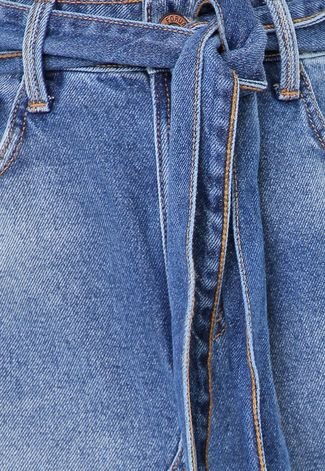 Saia Jeans Forum Midi Fendas Azul