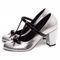 Sapato Mary Jane de Salto Grosso 7 cm Torricella Confortável Prata - Marca Torricella