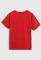 Camiseta Beats Infantil Lettering Vermelha - Marca Elian Beats