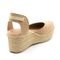 Espadrille Anabela Salto Sisal Fandarello Nude - Marca Fandarello