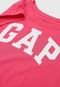 Camiseta Infantil Infantil GAP Logo Rosa - Marca GAP