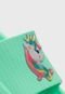 Chinelo Nuvem Popidi Infantil Menina Unicornio Verde - Marca Pópidí