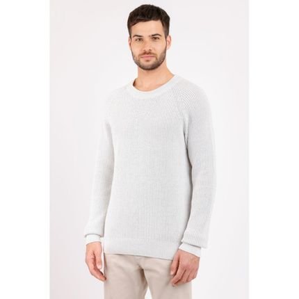 Tricot Manga Longa Raglan Mixed Cinza Claro - Marca Aramis