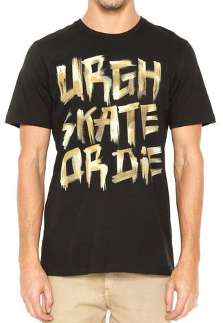Camiseta Urgh Skate Or Die Preta