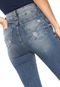 Calça Jeans Lunender Flare Destroyed Azul - Marca Lunender