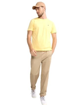 Camiseta Tommy Hilfiger Masculina Essential Cotton Icon Amarela Claro -  Compre Agora