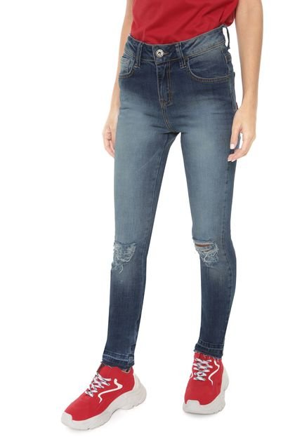 Calça Jeans Be Red Skinny Destroyed Azul - Marca Be Red