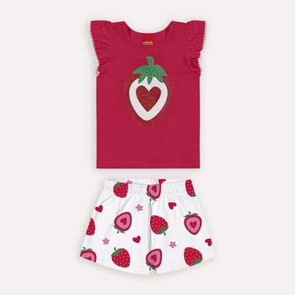 Conjunto Infantil Menina Kyly Vermelho - Marca Kyly