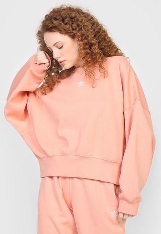 Blusa de Moletom Fechada adidas Originals Adicolor Essentials Rosa