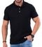 Camiseta Polo Masculina Algodão Básica Lisa Premium Preta - Marca Nine4