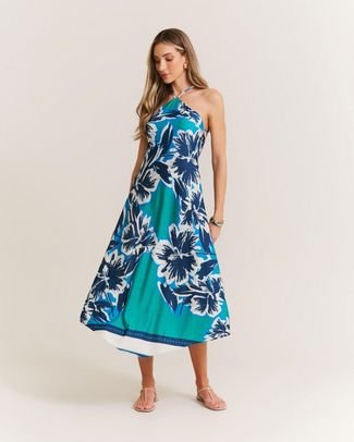 Vestido Midi Estampado Janyr - Verde