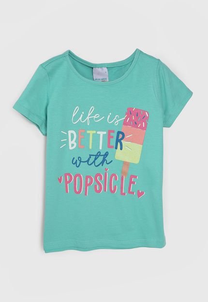 Blusa Malwee Kids Infantil Lettering Verde - Marca Malwee Kids