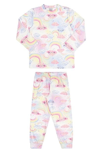 Pijama Infantil Alakazoo Calça e Blusão Nuvemzinha Rosa - Marca Alakazoo