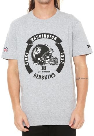 Camiseta New Era Washington Redskins Cinza