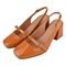 Sapato Scarpin Feminino Mary Jane Donatella Shoes Aberto Bico Quadrado Salto Alto Caramelo Verniz - Marca Monte Shoes