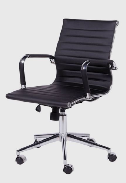 Cadeira Office Eames Esteirinha Baixa Giratória Preto OR Design - Marca Ór Design
