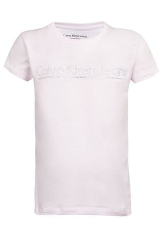 Camiseta Calvin Klein Kids Jeans Rosa