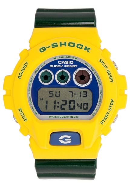 Relógio G-Shock DW-6900BRASIL-9DR Amarelo/Verde - Marca G-Shock