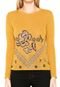 Blusa MRC Tricot Floral Amarela - Marca MR. C