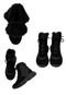 Bota Forrada Nylon Neve e Frio Cadarço Tratorado Preto - Marca Sapatos e Botas