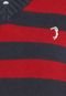 Suéter Aleatory Tricot Listrado Azul/Vermelho - Marca Aleatory