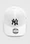Boné Fechado New Era New York Yankees MLB Aba Curva Branco - Marca New Era