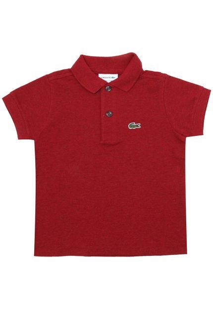 Camisa Polo Lacoste Kids Menino Liso Vermelho - Marca Lacoste Kids