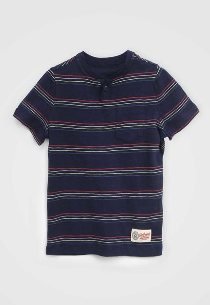 Camiseta GAP Infantil Botão Azul-Marinho - Marca GAP