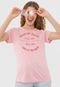 Camiseta Colcci Lettering Rosa - Marca Colcci