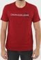 Camiseta Calvin Klein Jeans Lettering Vermelha - Marca Calvin Klein Jeans