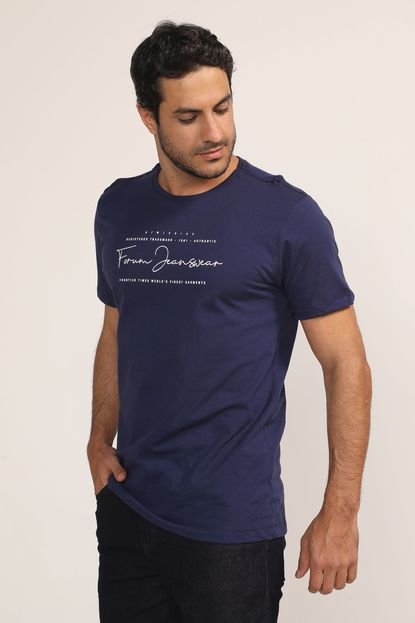 Camiseta Forum Lettering Azul-Marinho - Marca Forum