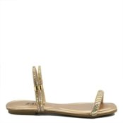 Rasteira Strass 2X1 Ellie Bronze - Marca ZATTA