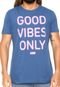 Camiseta HD Good Vibes Azul/Rosa - Marca HD