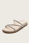 Rasteira Papete Dafiti Shoes Tiras Off-White - Marca DAFITI SHOES