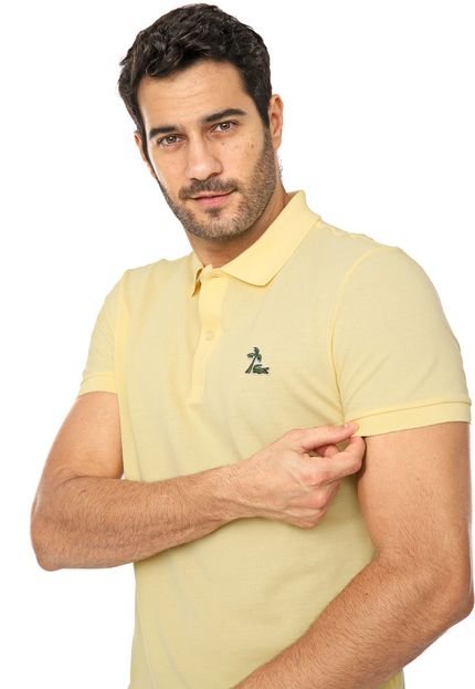 Camisa Polo Lacoste Reta Lisa Amarela - Marca Lacoste